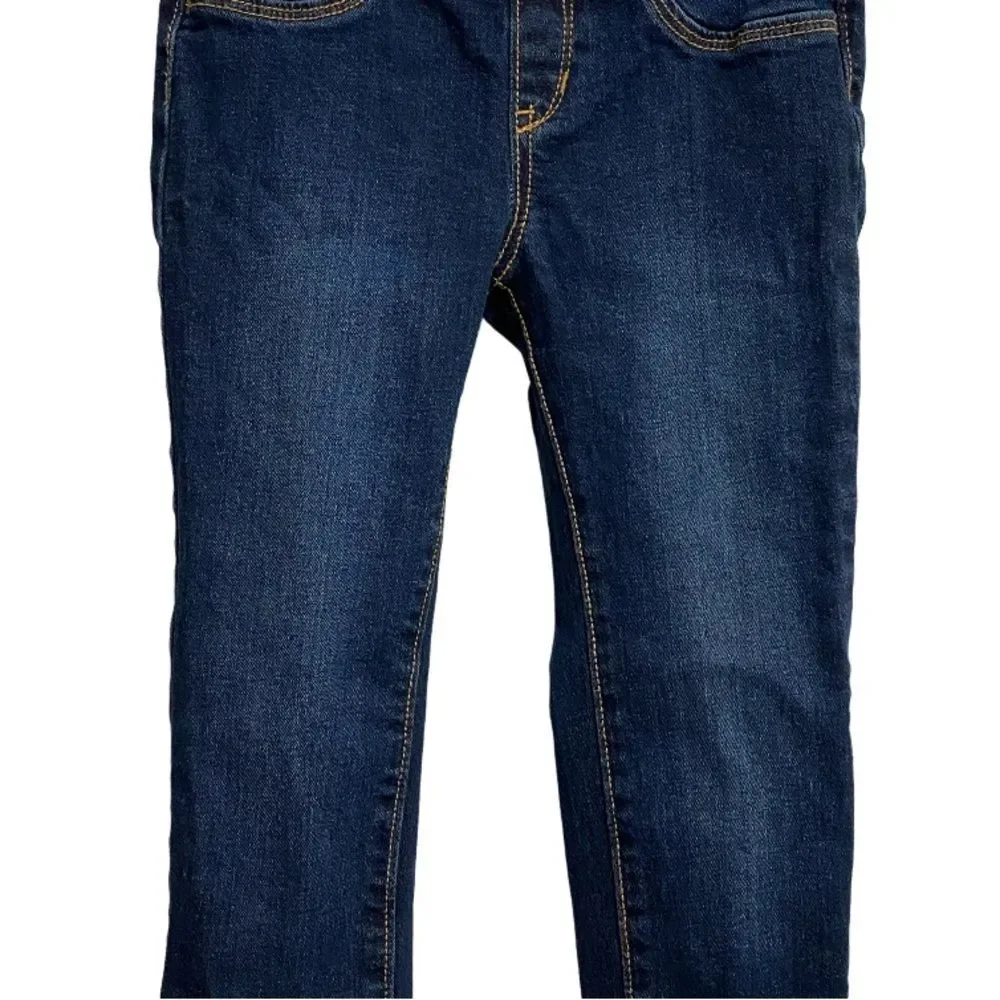 Old Navy Kids Pull-On Skinny Jeans Size S (6-7) Adjustable Waist Dark Wash Denim